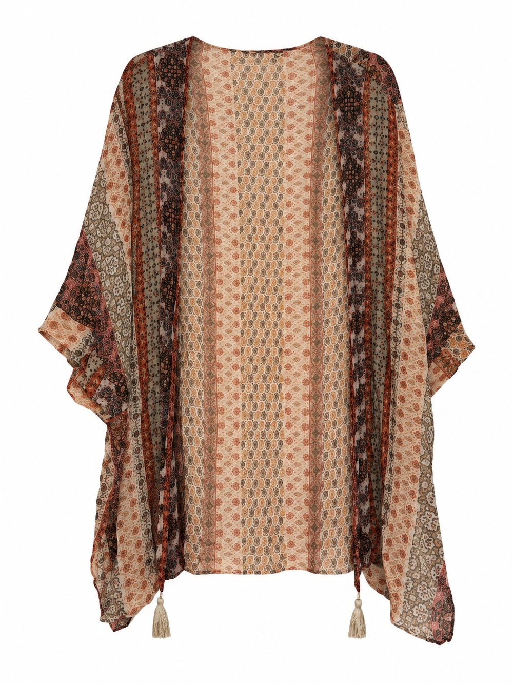 Lightweight Brown & Cream Patterned Home Accent Throw